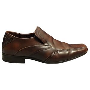 Base London Loafers Shoes Mens EU 42 Brown Black Leather Comfort Low Top Pull On